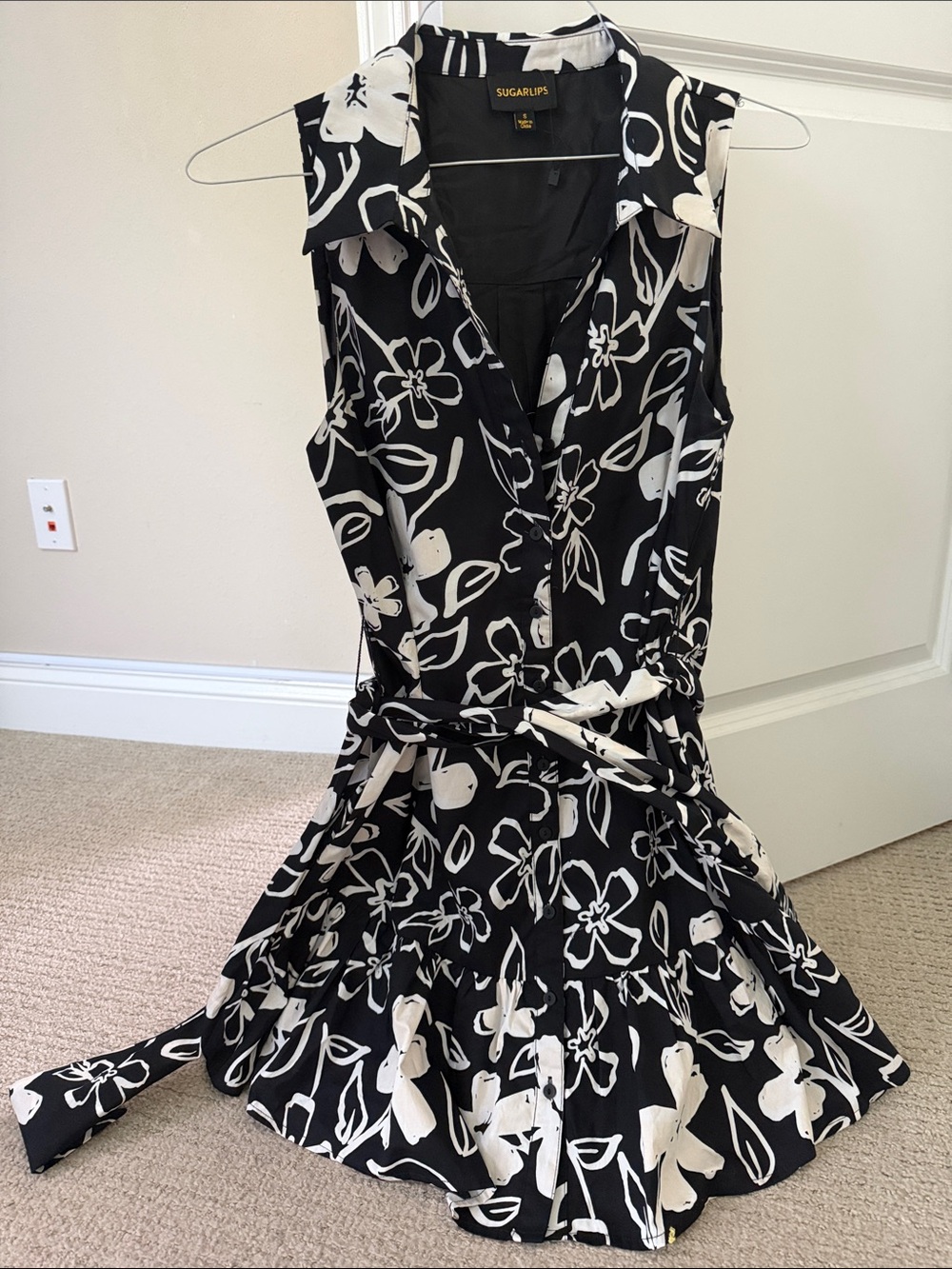 Stunning Black and White Mini Dress
